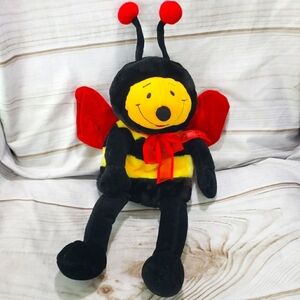 Vintage 1988 Chrisha Full Body Playful Plush Bumble Bee Puppet 18 Inch No Sound